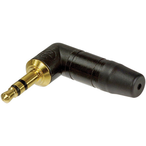 Neutrik NTP3RC-B 3.5 mm Right-Angle Stereo Plug (Black/Gold)