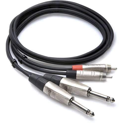 Hosa HPR-020X2 Pro 1/4'' to RCA Cable 20ft (Dual)