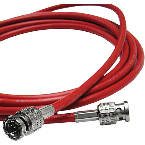 Canare 25' L-3CFW RG59 HD-SDI Coaxial Cable with Male BNCs (Red)
