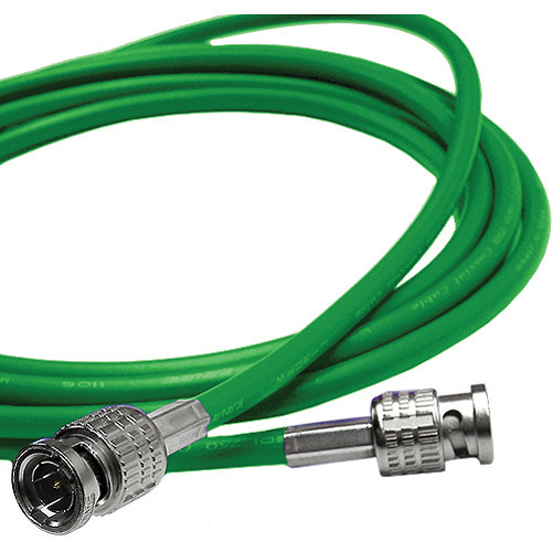 Canare 6' L-3CFW RG59 HD-SDI Coaxial Cable with Male BNCs (Green)