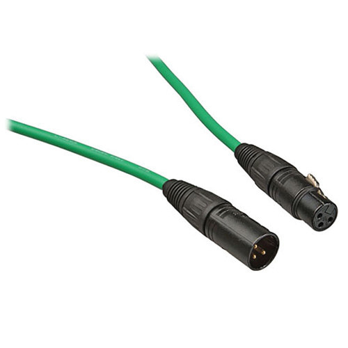 Canare L-4E6S Star Quad XLRM to XLRF Microphone Cable - 15' (Green)