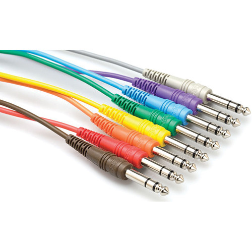 Hosa CPP-890 1/4'' Patch Cables 3ft (8pk)