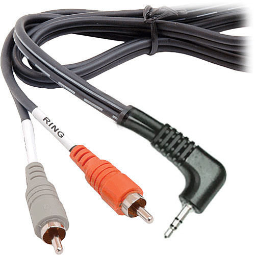 Hosa CMR-206R Mini to RCA Breakout Cable (Angled) 6ft