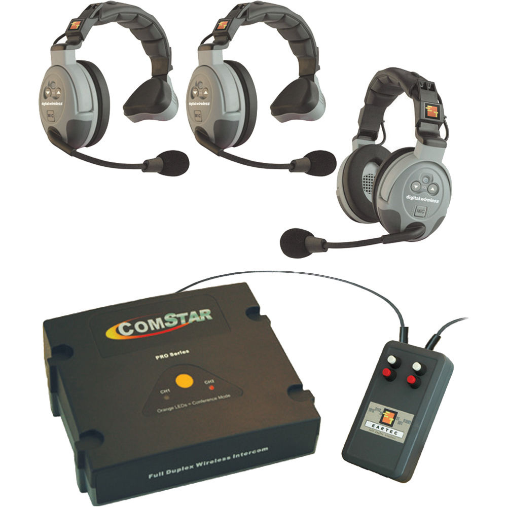 Eartec XT-Plus Com-Center with Interface and 3 COMSTAR Headsets