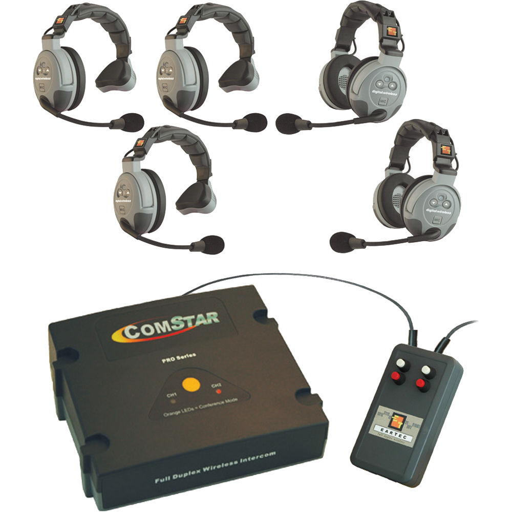 Eartec XT-Plus Com-Center with Interface and 5 COMSTAR Headsets