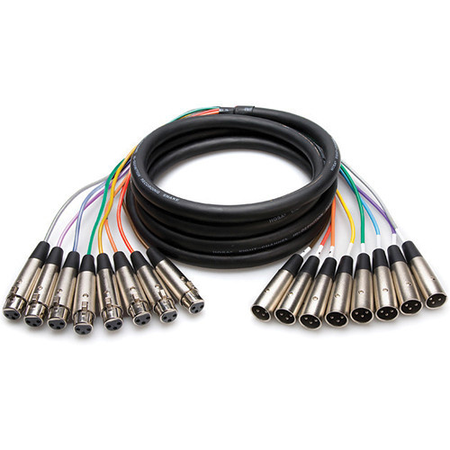 Hosa XLR803 8-Channel Male 3-Pin XLR to Female 3-Pin XLR Snake Cable - 9.9' (3 m)