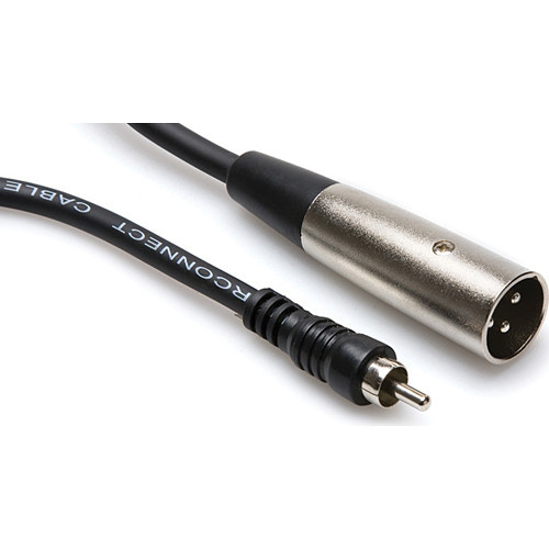 Hosa XRM-120 RCA Male to 3-Pin XLR Male Audio Cable (Metal) - 20'