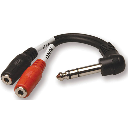 Hosa YPM-523 1/4" Male to Dual 3.5mm Female Stereo Splitter Cable (6")