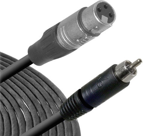 Hosa XRF-103 XLR Female to RCA Male Audio Interconnect Cable - 3'