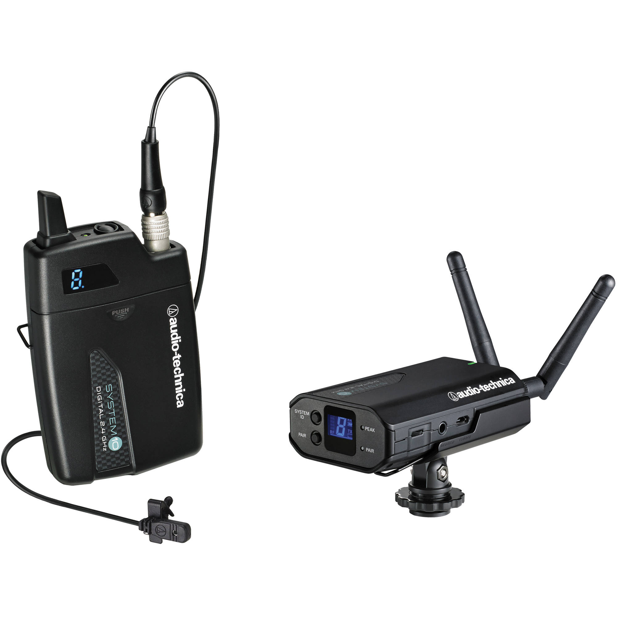 Audio Technica ATW-1701/L System 10 - Camera Mount Digital Wireless System with Lavalier Mic